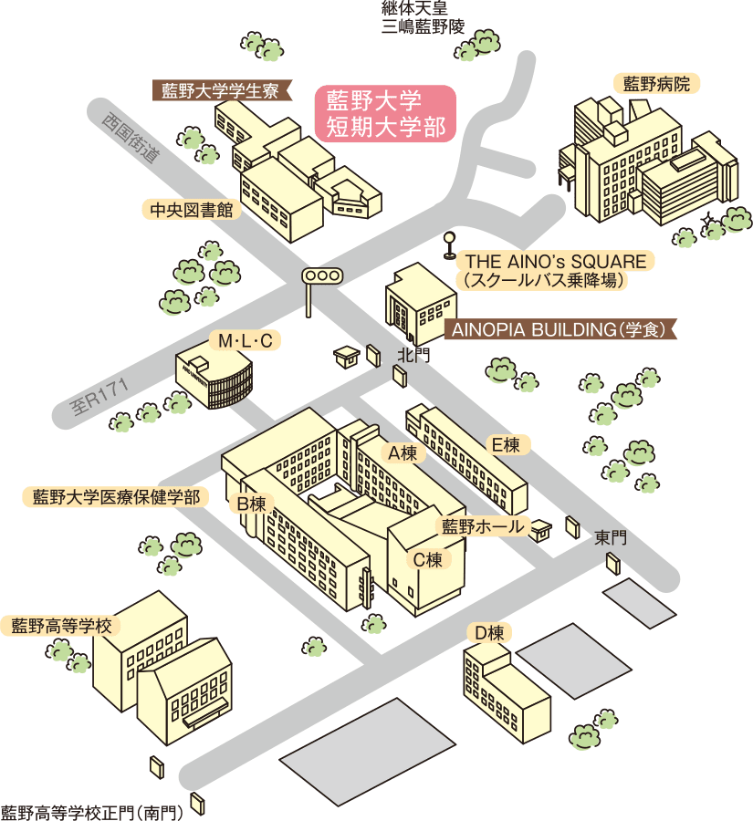 スクールバス乗り場・降り場 イメージ図